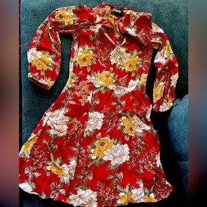 Reformation floral mini dress